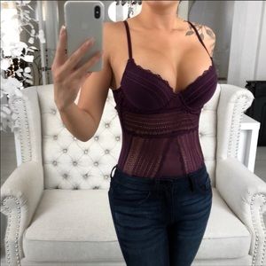 Ekattire plum bodysuit